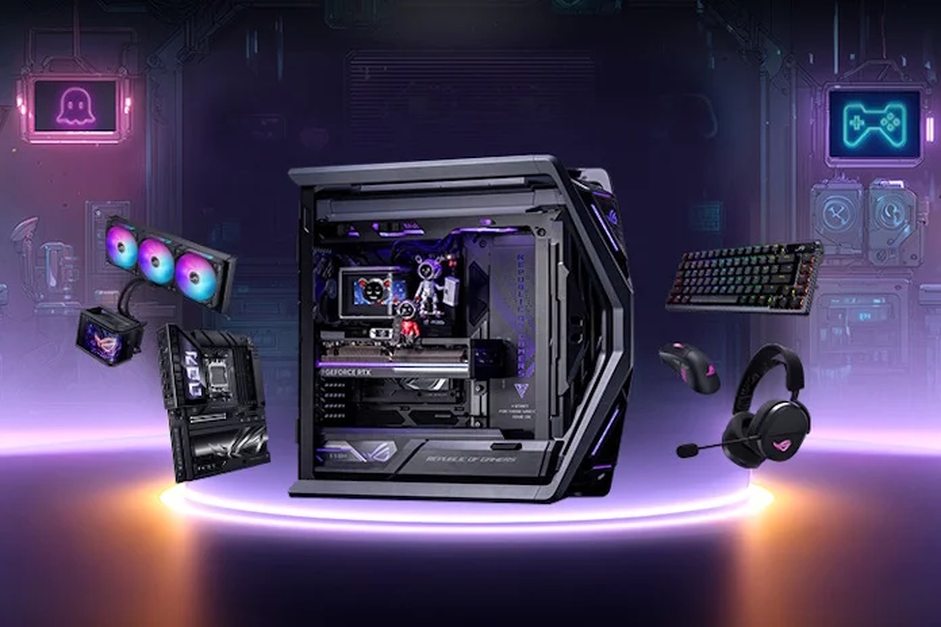 Gaming PC build with RGB components