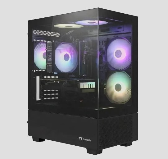 Mid-range gaming PC with RGB lighting